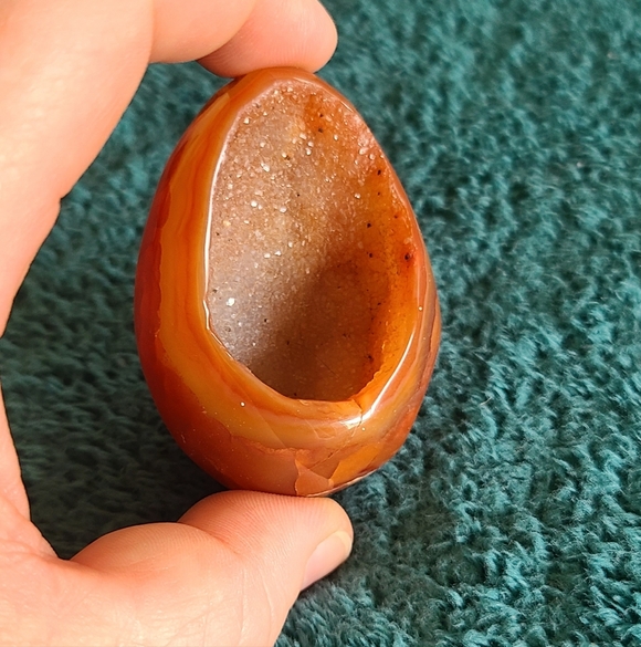 Carnelian With Open Crystal Pocket - Picture 1 of 11